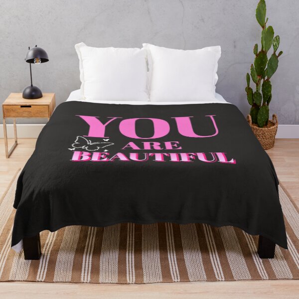 Item preview, You are beautiful pink inspirational motivational love t-shirt designed and sold by PinkArtDesigns.