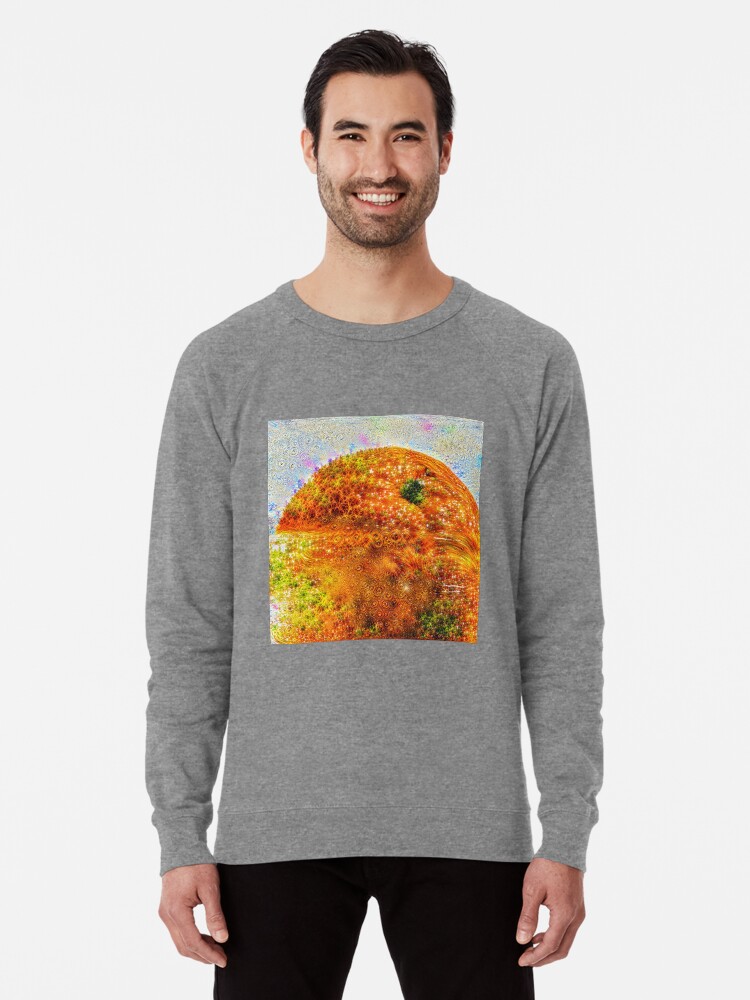 Alternate view of #DeepDreamed Frozen Orange Lightweight Sweatshirt