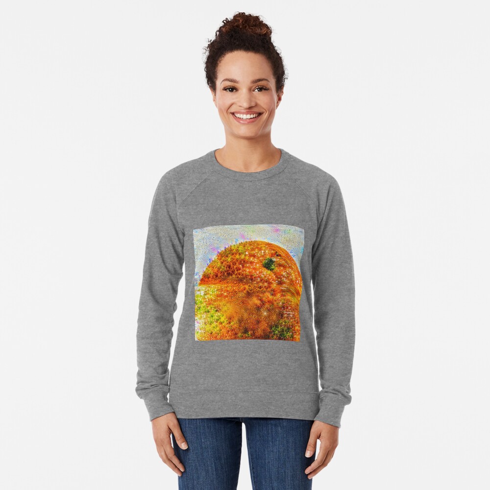#DeepDreamed Frozen Orange Lightweight Sweatshirt