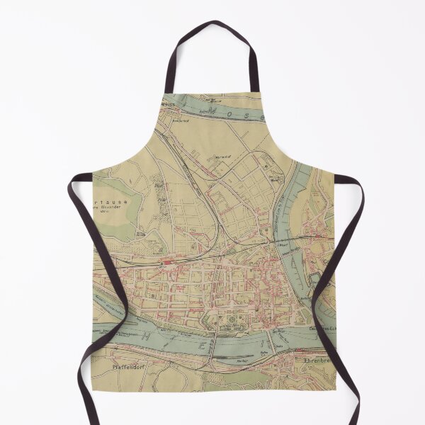 Item preview, Old Koblenz Germany Map (1919) Vintage Coblenz City & Street Atlas designed and sold by BravuraMedia.
