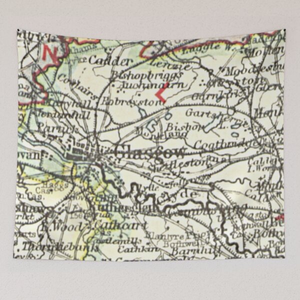 Item preview, GLASGOW & surrounding area map 1899 designed and sold by yourscotland.