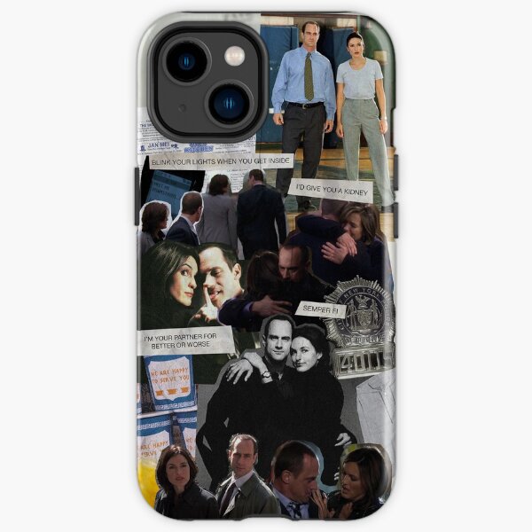 Olivia Benson et Elliot Stabler EO Bensler Relationship Collage Phone Case Coque antichoc iPhone