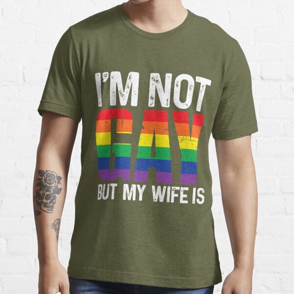 Womens I'm Not A Lesbian But My Wife Is Funny Gay Wedding Queer V