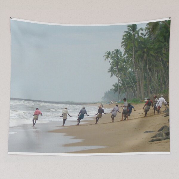 Item preview, Fishing at Southern Beach, Sri Lanka designed and sold by ProArtzilla.