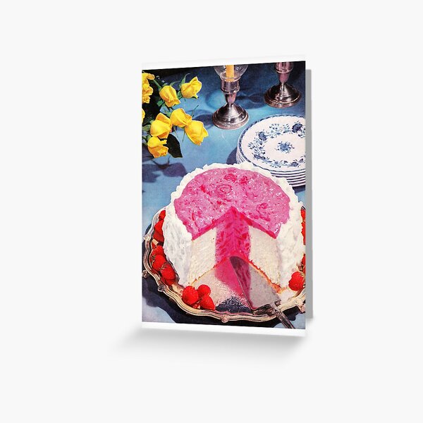 Item preview, Vintage Strawberry Cake  designed and sold by food-nostalgia.