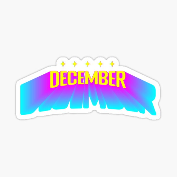 Five Star December - Retro Futurism Sticker