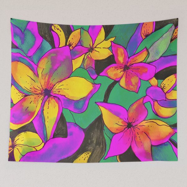 Item preview, Night Jungle Frangipani designed and sold by Minxylynx4.