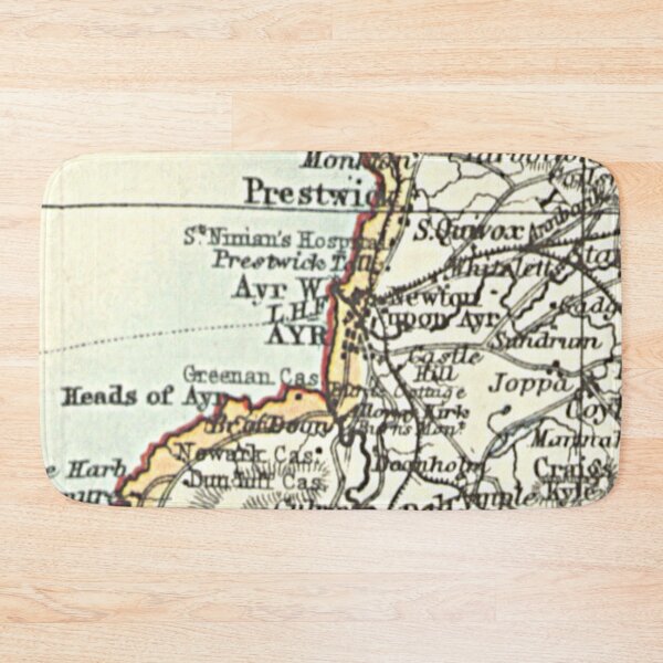 Item preview, AYR & surrounding area map 1899 designed and sold by yourscotland.