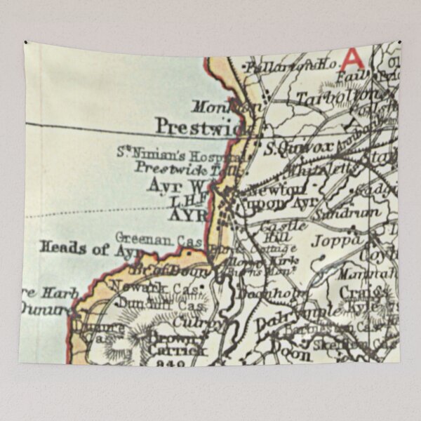 Item preview, AYR & surrounding area map 1899 designed and sold by yourscotland.