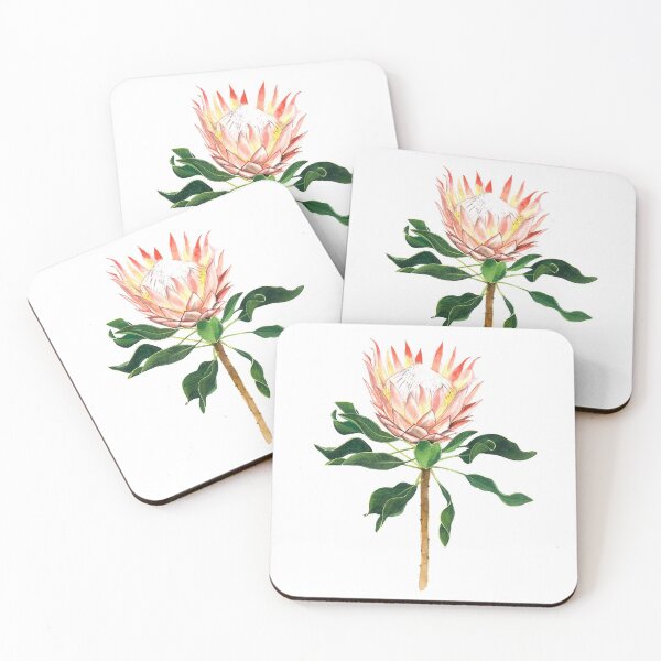 Aperçu de l'œuvre Aquarelle Roi Protea Fleur créée et vendue par CarolineJordaan.