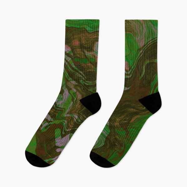 Item preview, Contemporary summary of the fluid vortex. Geometric spiral, swirl, twirl in green and brown. Trendy colors. designed and sold by GelbWieZitrone.