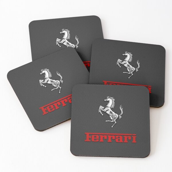 Ferrari Logo Coasters  Redbubble