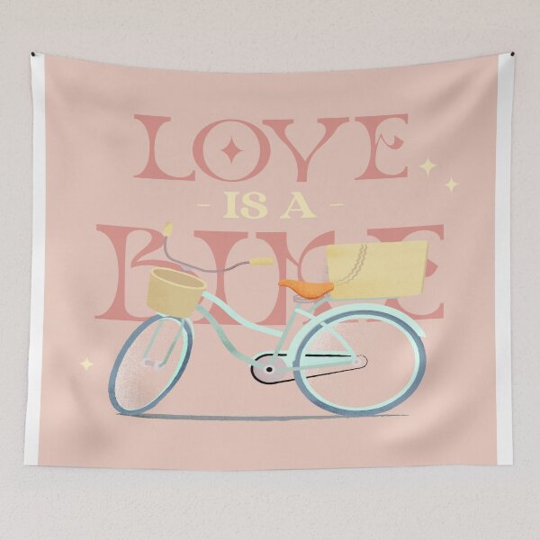 Item preview, LOVE IS A BIKE designed and sold by RetroPlaceee.