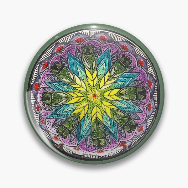 Item preview, Green Summer Cicada Mandala designed and sold by KFStudios.