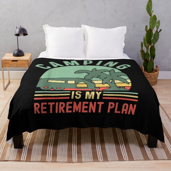 Item preview, Camping Is My Retirement Plan - Retro Vintage Hiking designed and sold by begin-again.