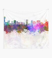 Knoxville skyline in watercolor background Wall Tapestry
