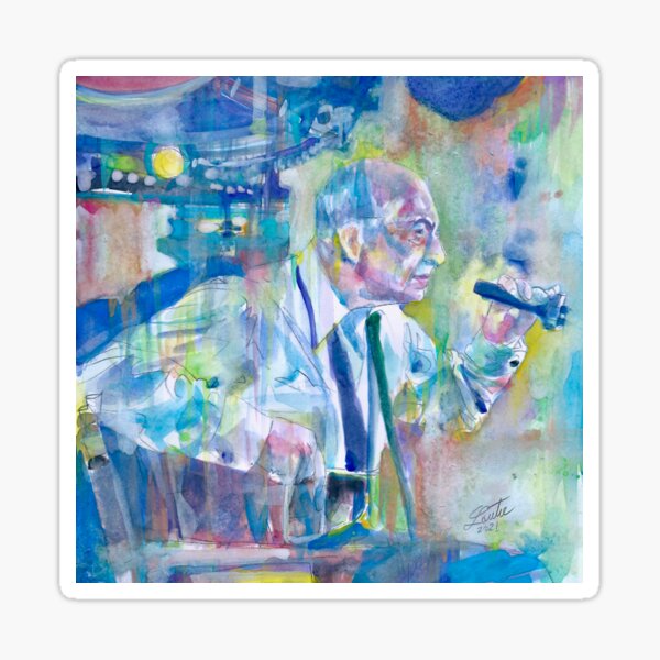 “CECIL B. DEMILLE watercolor portrait” Sticker for Sale by lautir