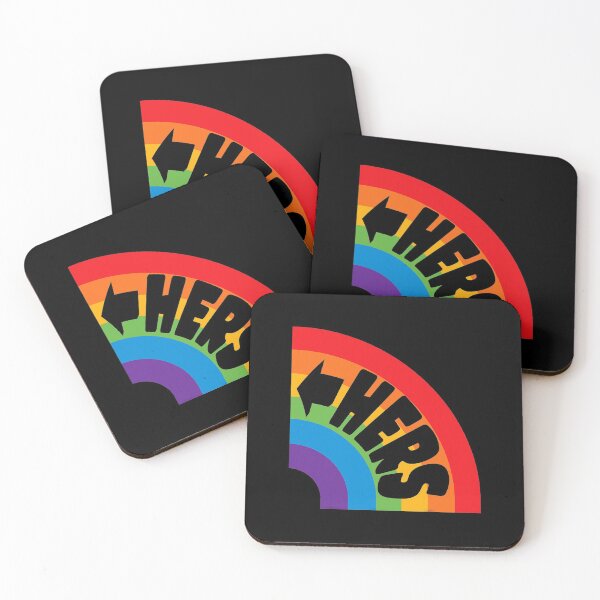 Item preview, Hers Couple Matching Gay Pride Lgbt Awareness Rainbow Funny designed and sold by MillieConnor.