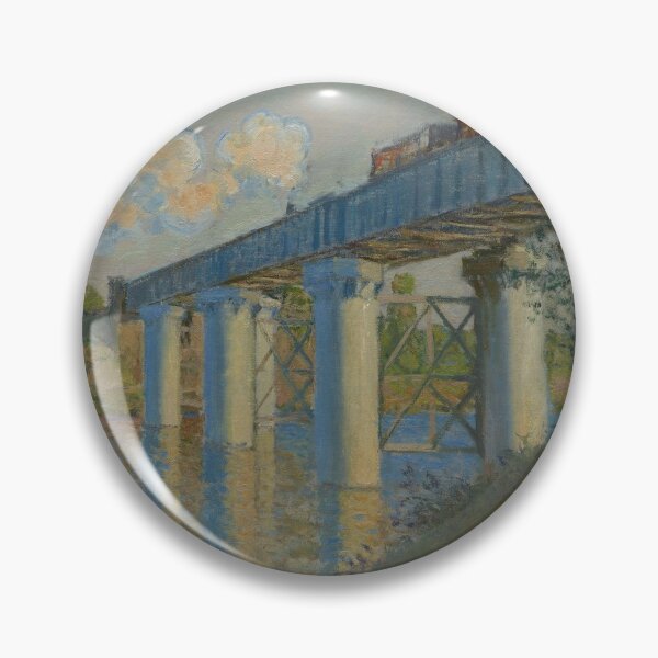 Item preview, Claude Monet - Railroad Bridge Argenteuil Post Impressionist Painting designed and sold by Anthony Massaro.