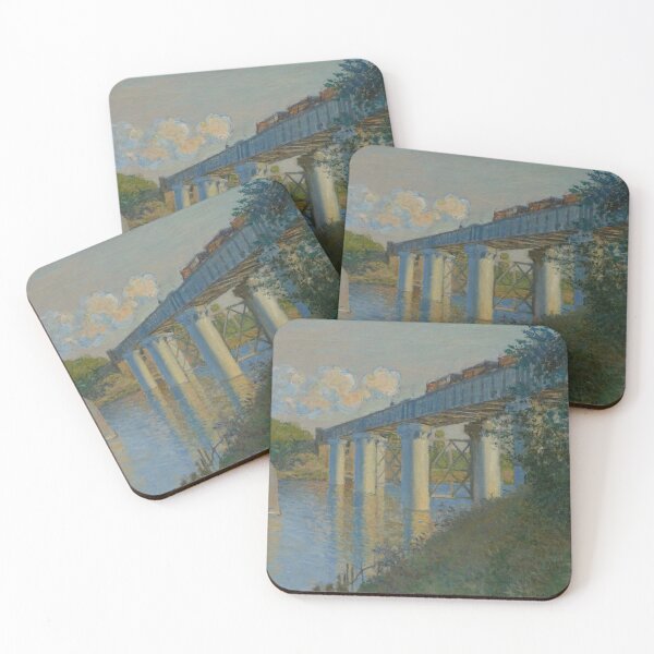 Item preview, Claude Monet - Railroad Bridge Argenteuil Post Impressionist Painting designed and sold by Anthony Massaro.