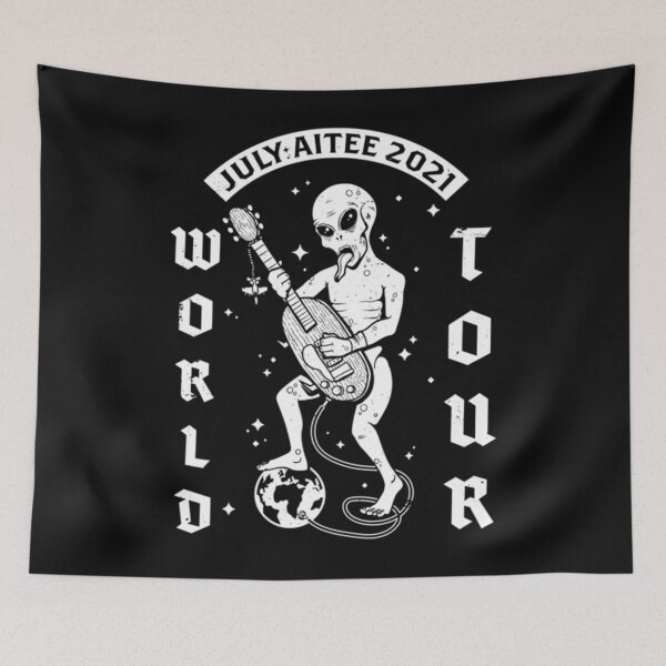 Item preview, World Tour July Aitee 2021, Alien Plays Guitar  Essential T-Shirt Essential T-Shirt designed and sold by AllanBushko.