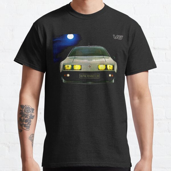 CLASSIC CAR RENAULT ALPINE GTA t-shirt RETRO FRENCH MODIFIED.