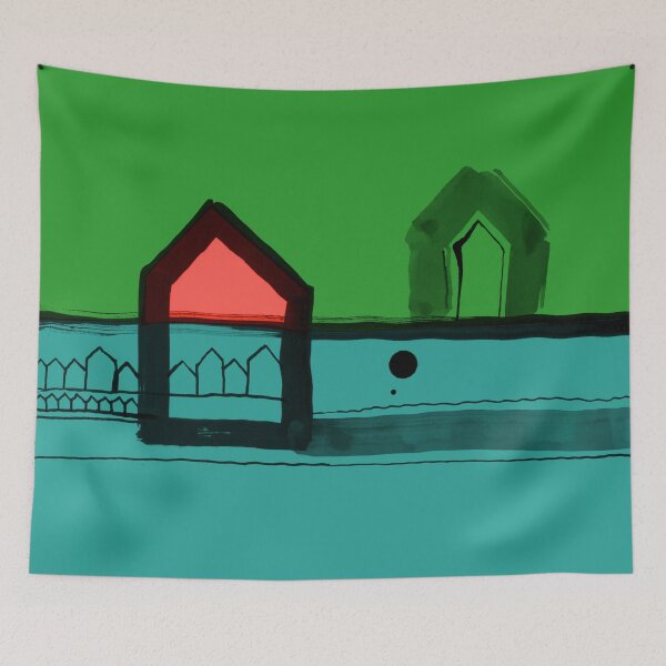 Item preview, Red, Black Houses No.: 03 in Color "Paper Drawings/Paintings"  designed and sold by Istvan Ocztos.