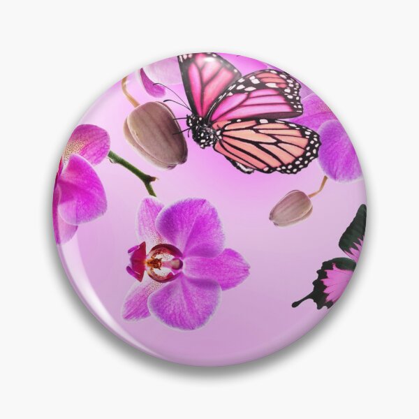 Item preview, PinkpinFlowers with butterflys designed and sold by SHASHI KUMAR M S.
