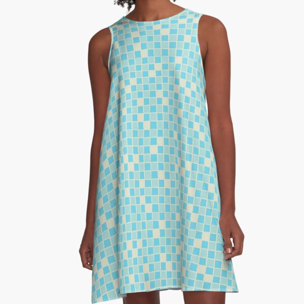 Grandma's Bathroom Tile Floor Design A-Line Dress