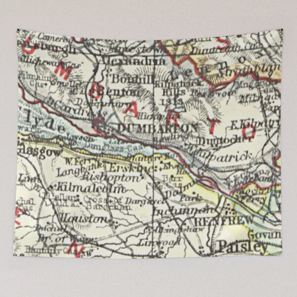Item preview, DUMBARTON & surrounding area map 1899 designed and sold by yourscotland.