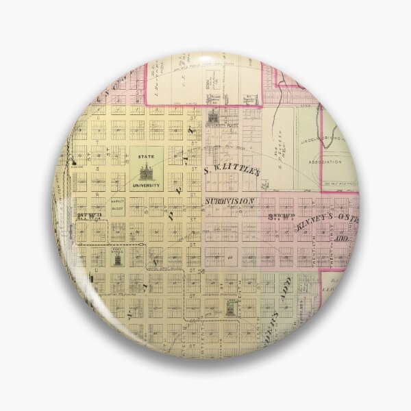 Item preview, Old Lincoln NE Map (1885) Vintage Nebraska Capital City & Street Atlas designed and sold by BravuraMedia.