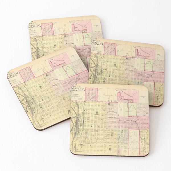 Item preview, Old Lincoln NE Map (1885) Vintage Nebraska Capital City & Street Atlas designed and sold by BravuraMedia.
