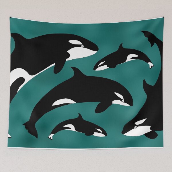 Item preview, Orca pod blue designed and sold by LorenDowding.