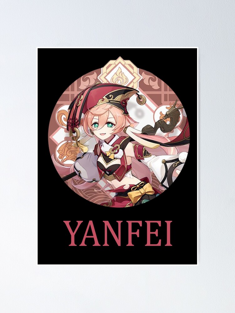 "Genshin Impact Yanfei Pyro Catalyst Charakter" Poster von Krimsy