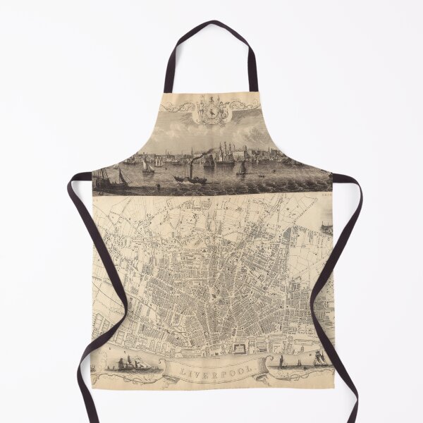 Item preview, Old Liverpool England Map (1851) Vintage UK City & Street Atlas designed and sold by BravuraMedia.