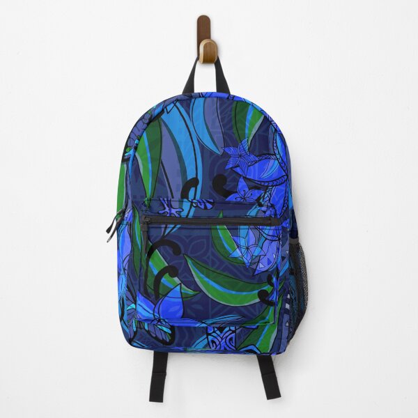 Item preview, Polynesian Vintage Midnight Blue Jungle Gecko And Butterflies Tribal Abstract designed and sold by sunnthreads.
