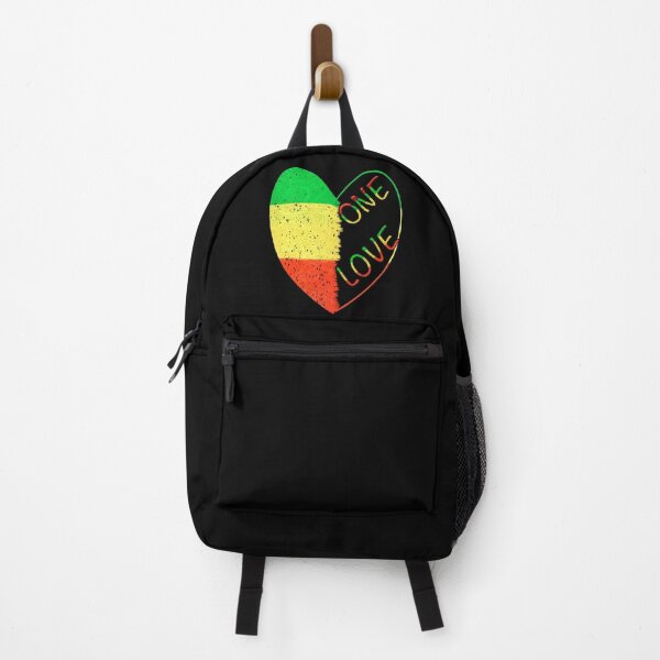 Item preview, Rasta Reggae Jamaica - love heart “Reggae music” Jamaican Rastafarian colours Colors distressed pattern designed and sold by Artonmytee.