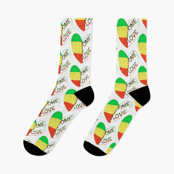 Item preview, Rasta Reggae Jamaica - love heart “Reggae music” Jamaican Rastafarian colours Colors distressed pattern designed and sold by Artonmytee.