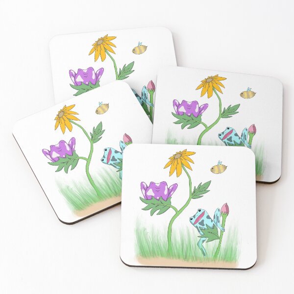 Item preview, Frogs in the meadow designed and sold by AlpacaSparkles.
