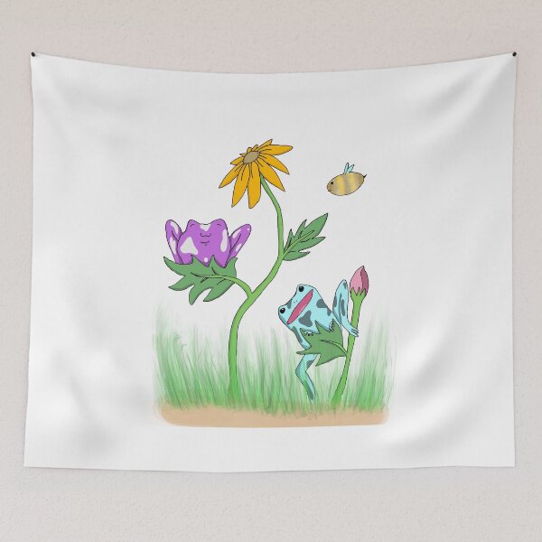 Item preview, Frogs in the meadow designed and sold by AlpacaSparkles.