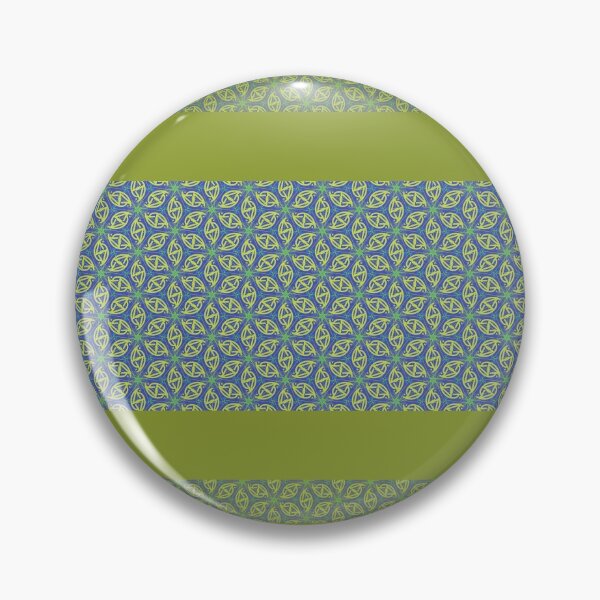 Item preview, Hand crafted pattern design blue on parrot green designed and sold by CyberArt Designers.