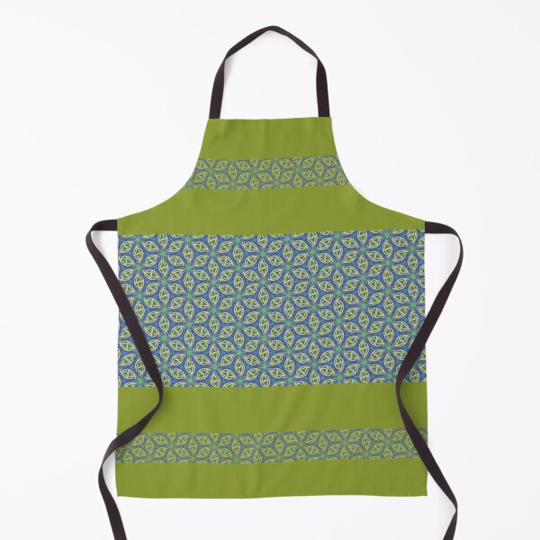 Item preview, Hand crafted pattern design blue on parrot green designed and sold by CyberArt Designers.
