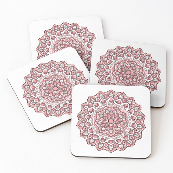 Item preview, Mandala Design in Coral Pink designed and sold by mbhuyan.