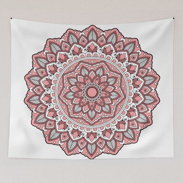 Item preview, Mandala Design in Coral Pink designed and sold by mbhuyan.