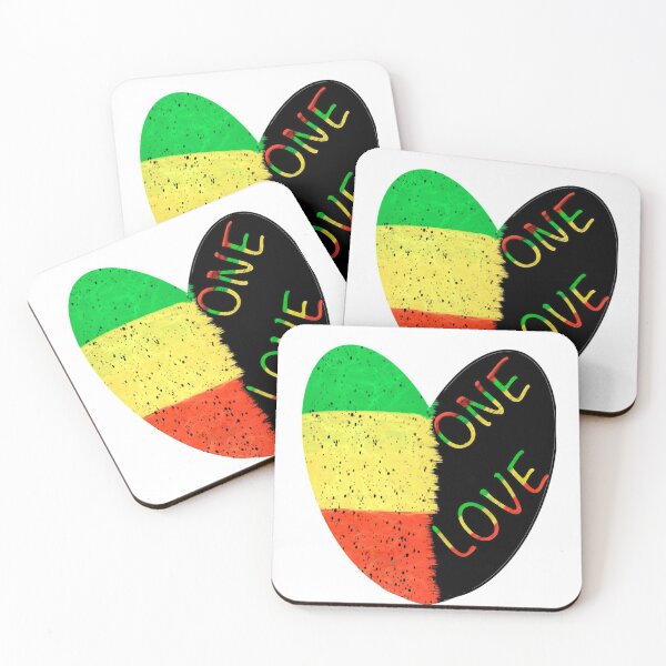 Item preview, Rasta Reggae Jamaica - love heart 2Reggae Rasta colours Colors distressed pattern designed and sold by Artonmytee.