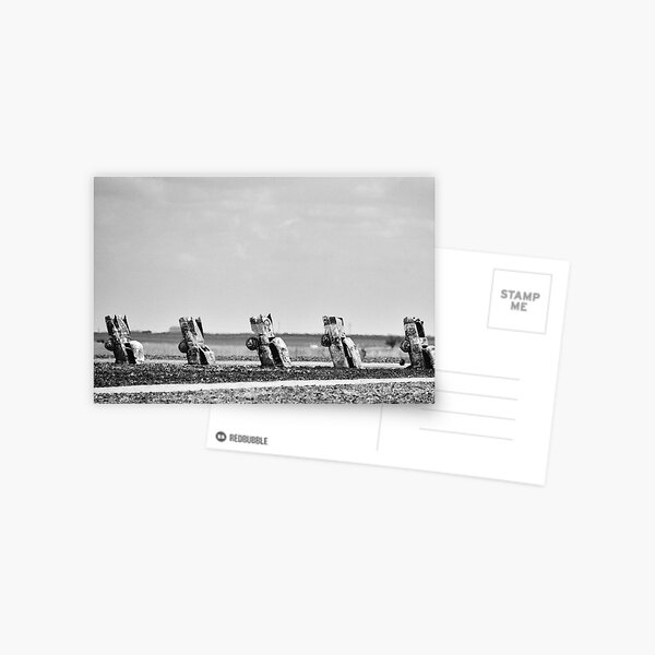 Item preview, Cadillac Ranch Black White designed and sold by Andrea Anderegg Arts.