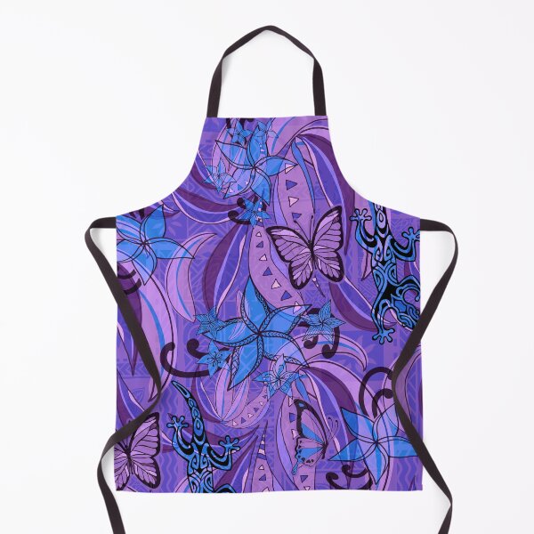 Item preview, Polynesian Vintage Violet Skies Jungle Gecko And Butterflies Tribal Abstract designed and sold by sunnthreads.