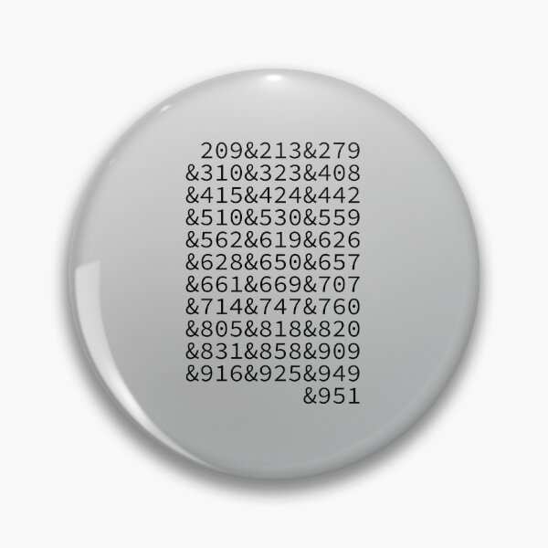 Item preview, California Area Codes designed and sold by Troy Green.