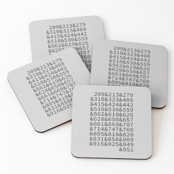 Item preview, California Area Codes designed and sold by Troy Green.