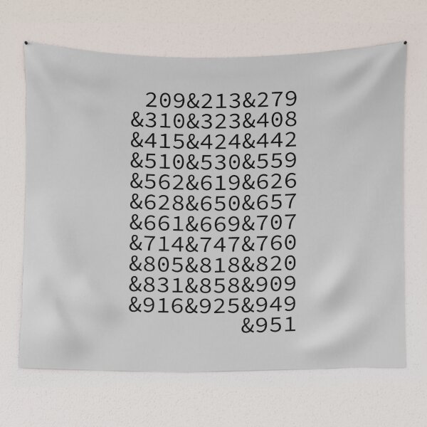 Item preview, California Area Codes designed and sold by Troy Green.